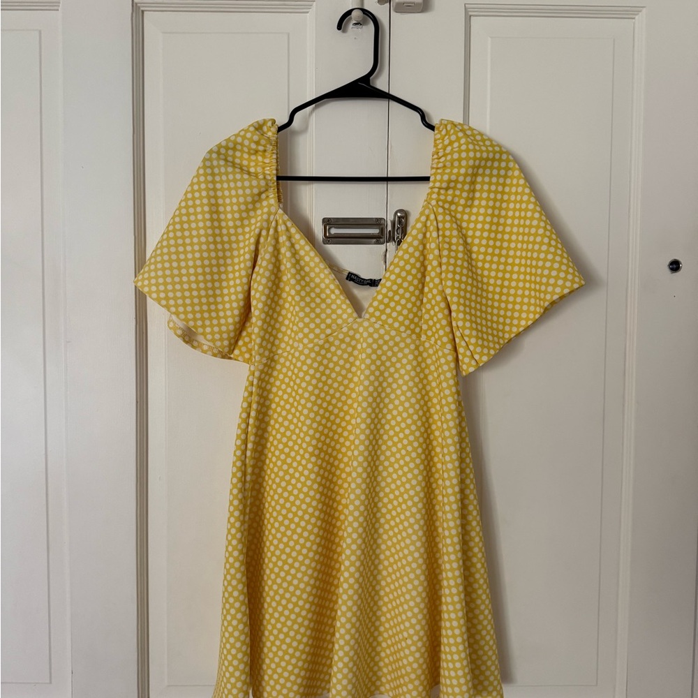 Yellow Polk a Dot Dress